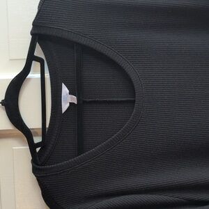 Time and Tru Black Ribbed Dress